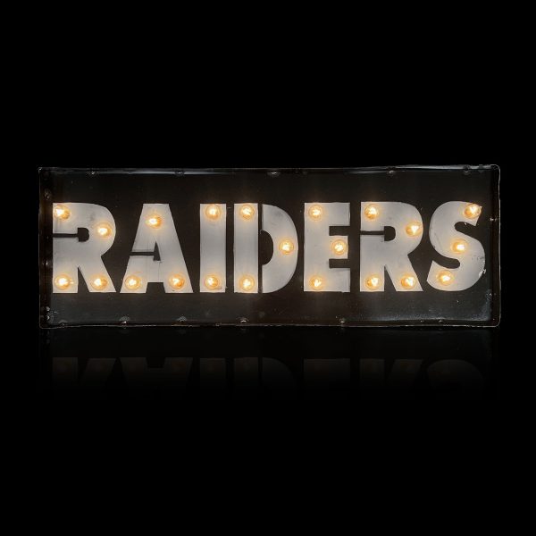 Las Vegas Raiders Lighted Recycled Metal Street Sign NFL 3