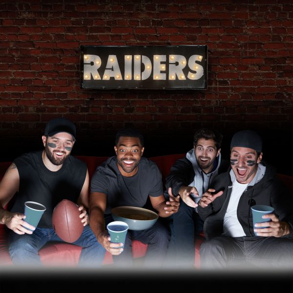 Las Vegas Raiders Lighted Recycled Metal Street Sign NFL