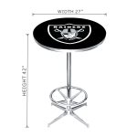 Las Vegas Raiders NFL Chrome Pub Table