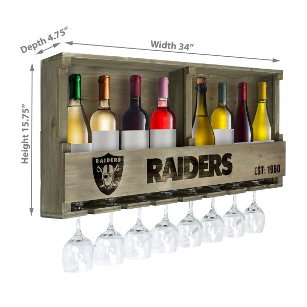 Las Vegas Raiders Reclaimed Wood Bar Shelf 1