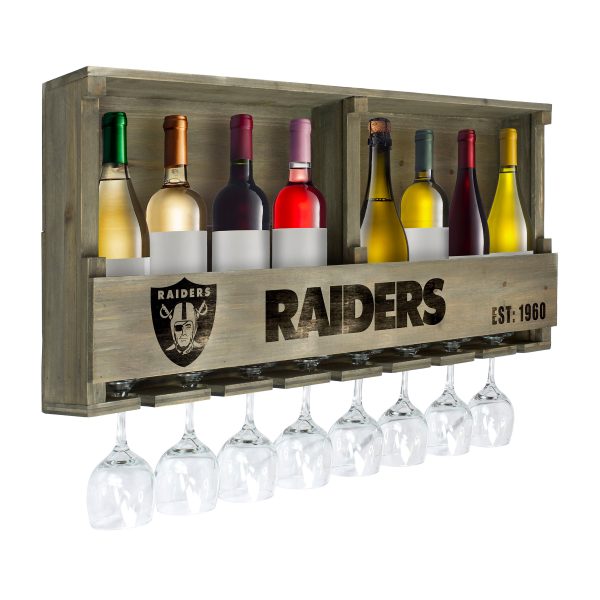 Las Vegas Raiders Reclaimed Wood Bar Shelf 2