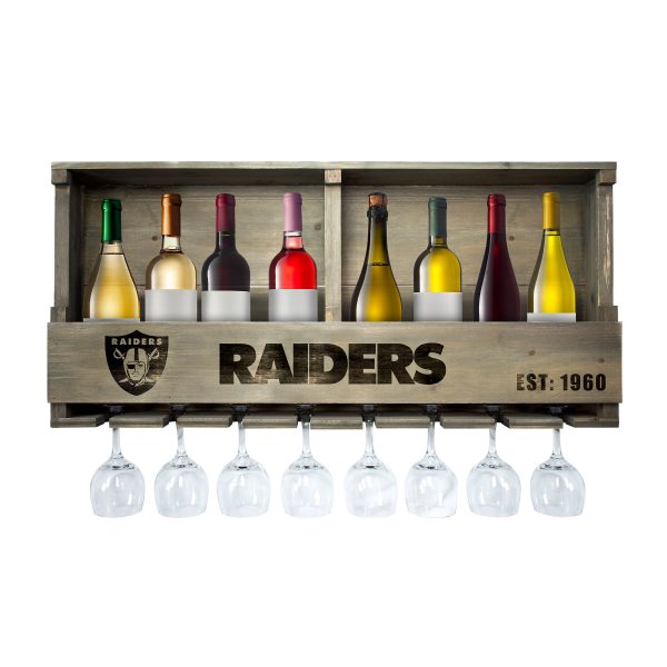 Las Vegas Raiders Reclaimed Wood Bar Shelf 3