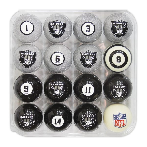 Las Vegas Raiders Regulation Billiard Ball Set 3