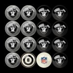 Las Vegas Raiders Regulation Billiard Ball Set
