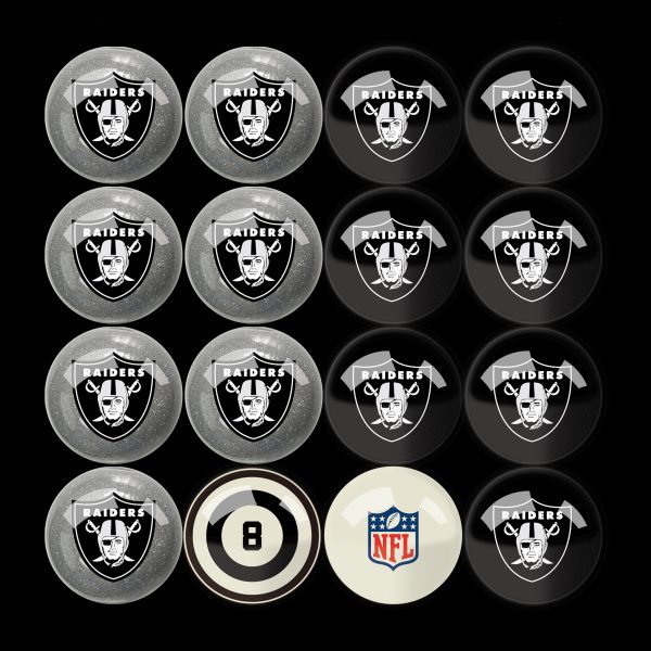 Las Vegas Raiders Regulation Billiard Ball Set 4