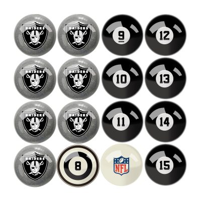 Las Vegas Raiders Regulation Billiard Ball Set