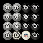 Las Vegas Raiders Regulation Billiard Ball Set