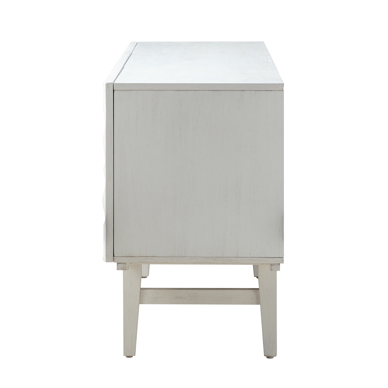 Laura White Fluted 3-Door Modern Sideboard 5 Laura White Fluted 3-Door Modern Sideboard - Image 5