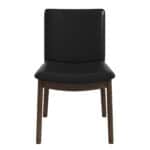 Black Leather Solid Wood Mid-Century Modern Dining Chair (Set of 2) 8 Black Leather Solid Wood Mid-Century Modern Dining Chair (Set of 2)