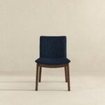 Blue Linen Solid Wood Mid-Century Modern Dining Chair (Set of 2) 10 Blue Linen Solid Wood Mid-Century Modern Dining Chair (Set of 2)