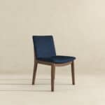 Blue Linen Solid Wood Mid-Century Modern Dining Chair (Set of 2) 12 Blue Linen Solid Wood Mid-Century Modern Dining Chair (Set of 2)