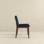 Blue Linen Solid Wood Mid-Century Modern Dining Chair (Set of 2) 11 Blue Linen Solid Wood Mid-Century Modern Dining Chair (Set of 2)