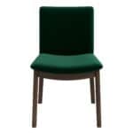 Green Velvet Solid Wood Mid-Century Modern Sculpted Back Dining Chair (Set of 2) 7 Green Velvet Solid Wood Mid-Century Modern Sculpted Back Dining Chair (Set of 2)