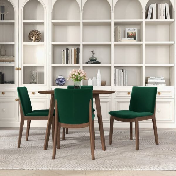 LauraGreenVelvetDiningChair 3