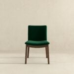 Green Velvet Solid Wood Mid-Century Modern Sculpted Back Dining Chair (Set of 2) 9 Green Velvet Solid Wood Mid-Century Modern Sculpted Back Dining Chair (Set of 2)