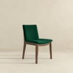 Green Velvet Solid Wood Mid-Century Modern Sculpted Back Dining Chair (Set of 2) 10 Green Velvet Solid Wood Mid-Century Modern Sculpted Back Dining Chair (Set of 2)