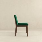 Green Velvet Solid Wood Mid-Century Modern Sculpted Back Dining Chair (Set of 2) 11 Green Velvet Solid Wood Mid-Century Modern Sculpted Back Dining Chair (Set of 2)