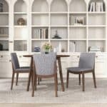 Grey Linen Solid Wood Mid-Century Dining Chair (Set of 2) 9 Grey Linen Solid Wood Mid-Century Dining Chair (Set of 2)