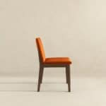 Orange Velvet Solid Wood Mid-Century Modern Dining Chair (Set of 2) 11 Orange Velvet Solid Wood Mid-Century Modern Dining Chair (Set of 2)