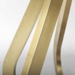 Laurent 48" Marble Top Gold Metal Base Dining Table