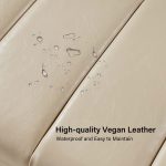 Laurg Beige Vegan Leather Channel Tufted Mid-Century Modern Bench 8 Laurg Beige Vegan Leather Channel Tufted Mid-Century Modern Bench