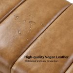 Laurg Camel Vegan Leather Channel Tufted Mid-Century Modern Bench 8 Laurg Camel Vegan Leather Channel Tufted Mid-Century Modern Bench
