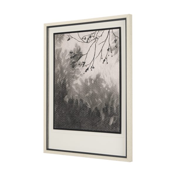 Leafy Shade II by Mercana Studio a Hand Embelished Textured Framed Art Print Matted under Glass 2