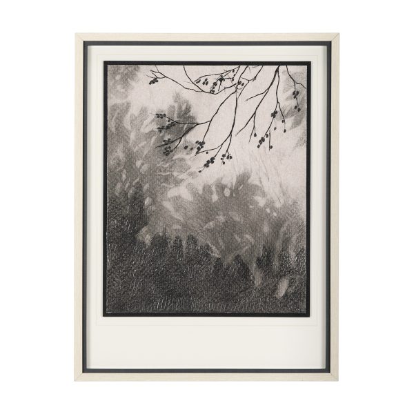 Leafy Shade II by Mercana Studio a Hand Embelished Textured Framed Art Print Matted under Glass