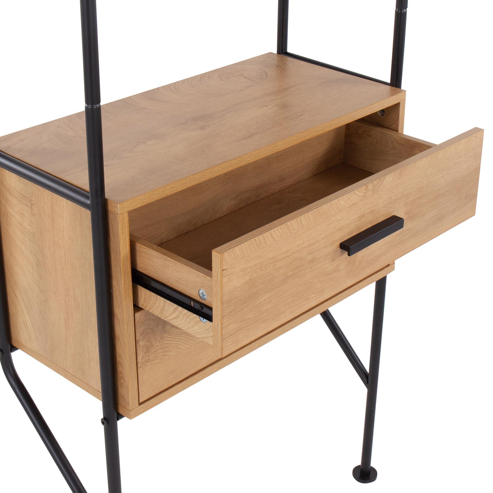 Lean Industrial Black Metal and Brown Wood Bookcase 9 Lean Industrial Black Metal and Brown Wood Bookcase - Image 9