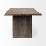 Ledger III 84x38 Brown Solid Wood Top & Base Dining Table