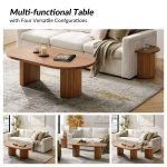Lee Acorn Solid Wood Convertible Coffee Table