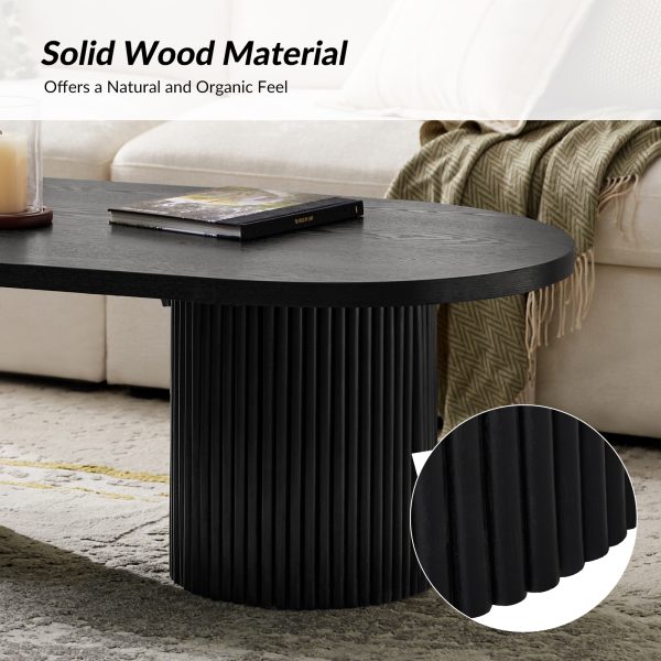 Lee Black Solid Wood Convertible Coffee Table with Side Table 3