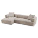 Mocha Boucle Mid-Century Modern Sectional Sofa 11 Mocha Boucle Mid-Century Modern Sectional Sofa