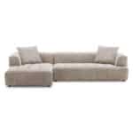 Mocha Boucle Mid-Century Modern Sectional Sofa 16 Mocha Boucle Mid-Century Modern Sectional Sofa