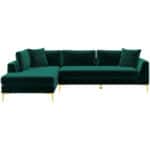 Green Velvet L-Shaped Sectional Sofa for Mid-Century Spaces 10 Green Velvet L-Shaped Sectional Sofa for Mid-Century Spaces