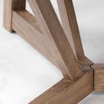 Legolas I 60" Round Brown Solid Wood Top & Base Dining Table