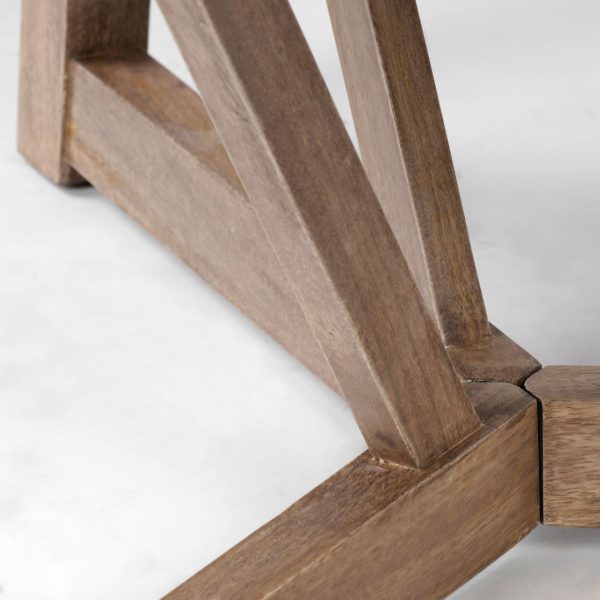 Legolas I 60 Round Brown Solid Wood Top Base Dining Table 5
