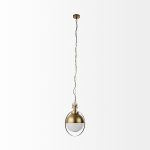 Leighton I 15x20 Gold Toned Metal Spherical Pendant Light