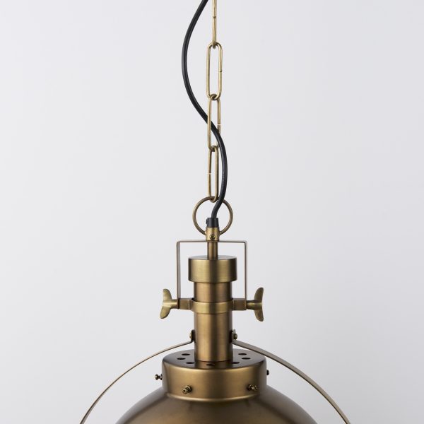 Leighton I 15x20 Gold Toned Metal Spherical Pendant Light 5