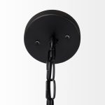 Leighton II 15x20 Black Metal Spherical Pendant Light