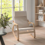 Bentwood Rocking Chair with Cushion and Sturdy Wooden Frame
