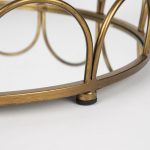 Lenore Round Metal/Mirror Tray Gold (Set of 2) 12 Lenore Round Metal/Mirror Tray Gold (Set of 2)
