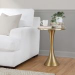 Lenuxe 24 Contemporary Gold Metal Accent Table 9 Lenuxe 24 Contemporary Gold Metal Accent Table