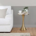 Lenuxe 24 Contemporary Gold Metal Accent Table 8 Lenuxe 24 Contemporary Gold Metal Accent Table