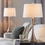 Lenuxe 29 Contemporary Brushed Nickel Table Lamp Set (Set of 2) 11 Lenuxe 29 Contemporary Brushed Nickel Table Lamp Set (Set of 2)