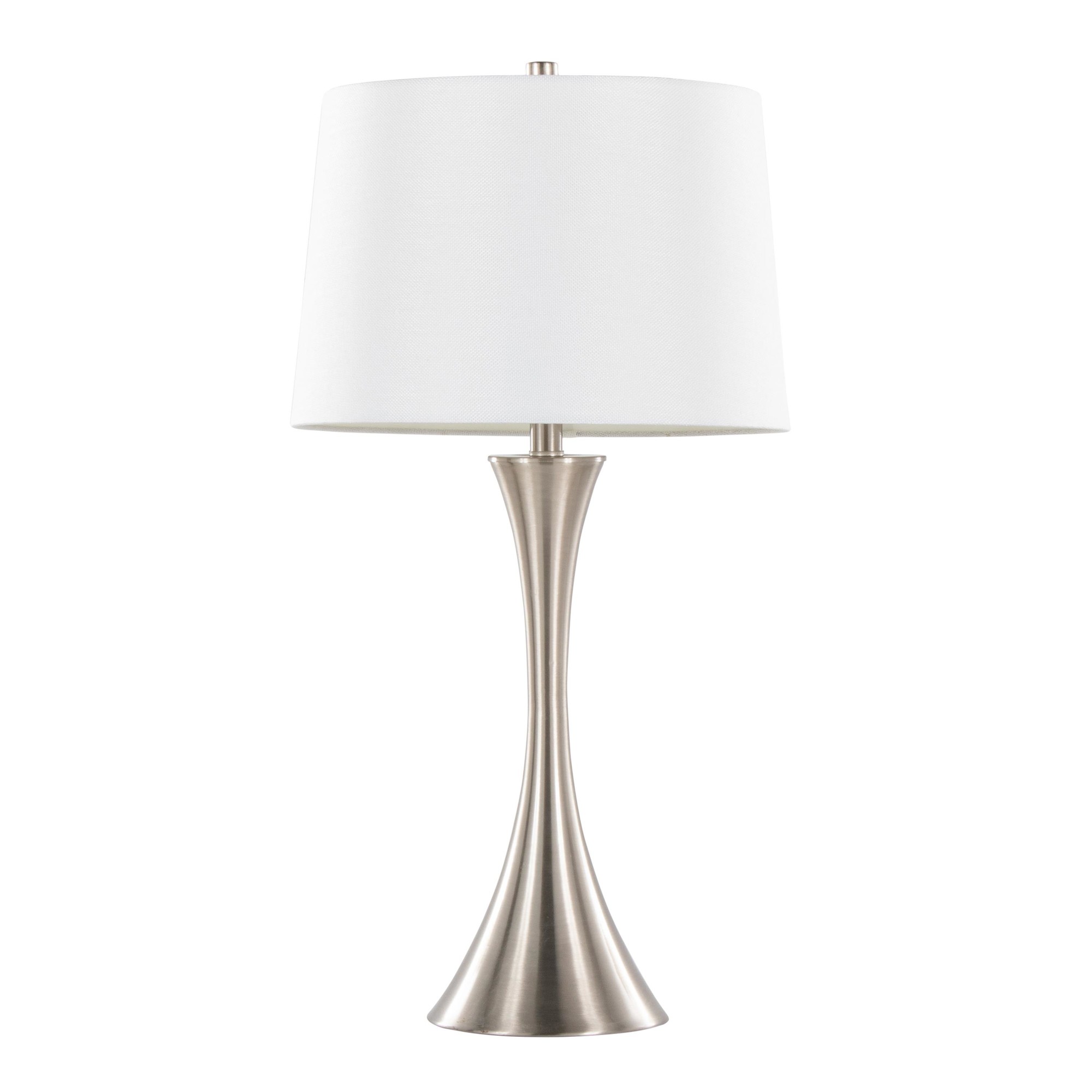 Lenuxe 29 Contemporary Brushed Nickel Table Lamp Set (Set of 2) 5 Lenuxe 29 Contemporary Brushed Nickel Table Lamp Set (Set of 2) - Image 5