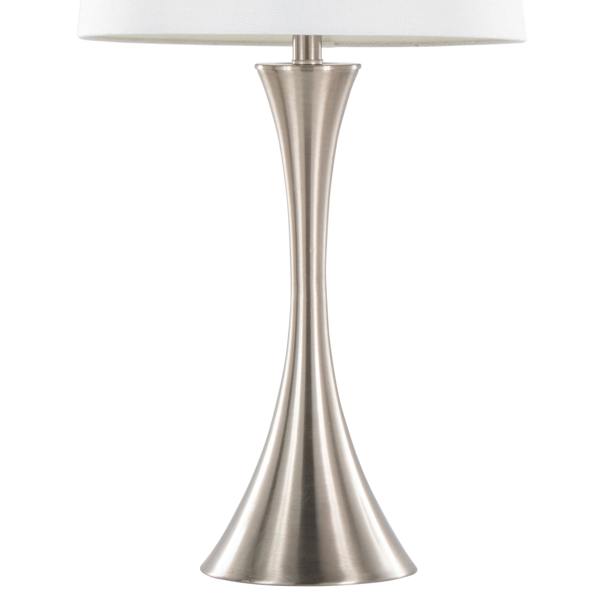Lenuxe 29 Contemporary Brushed Nickel Table Lamp Set (Set of 2) 6 Lenuxe 29 Contemporary Brushed Nickel Table Lamp Set (Set of 2) - Image 6