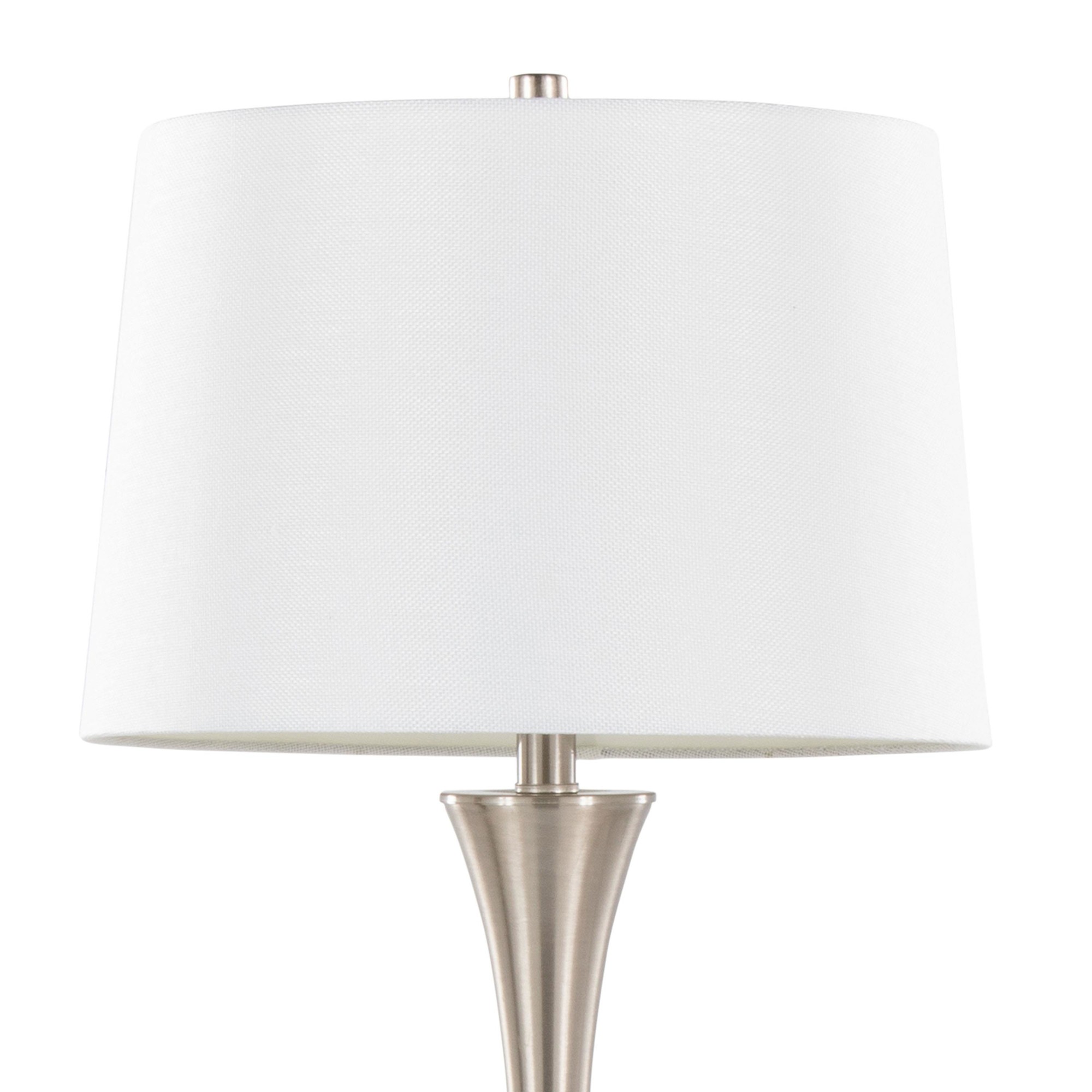 Lenuxe 29 Contemporary Brushed Nickel Table Lamp Set (Set of 2) 7 Lenuxe 29 Contemporary Brushed Nickel Table Lamp Set (Set of 2) - Image 7