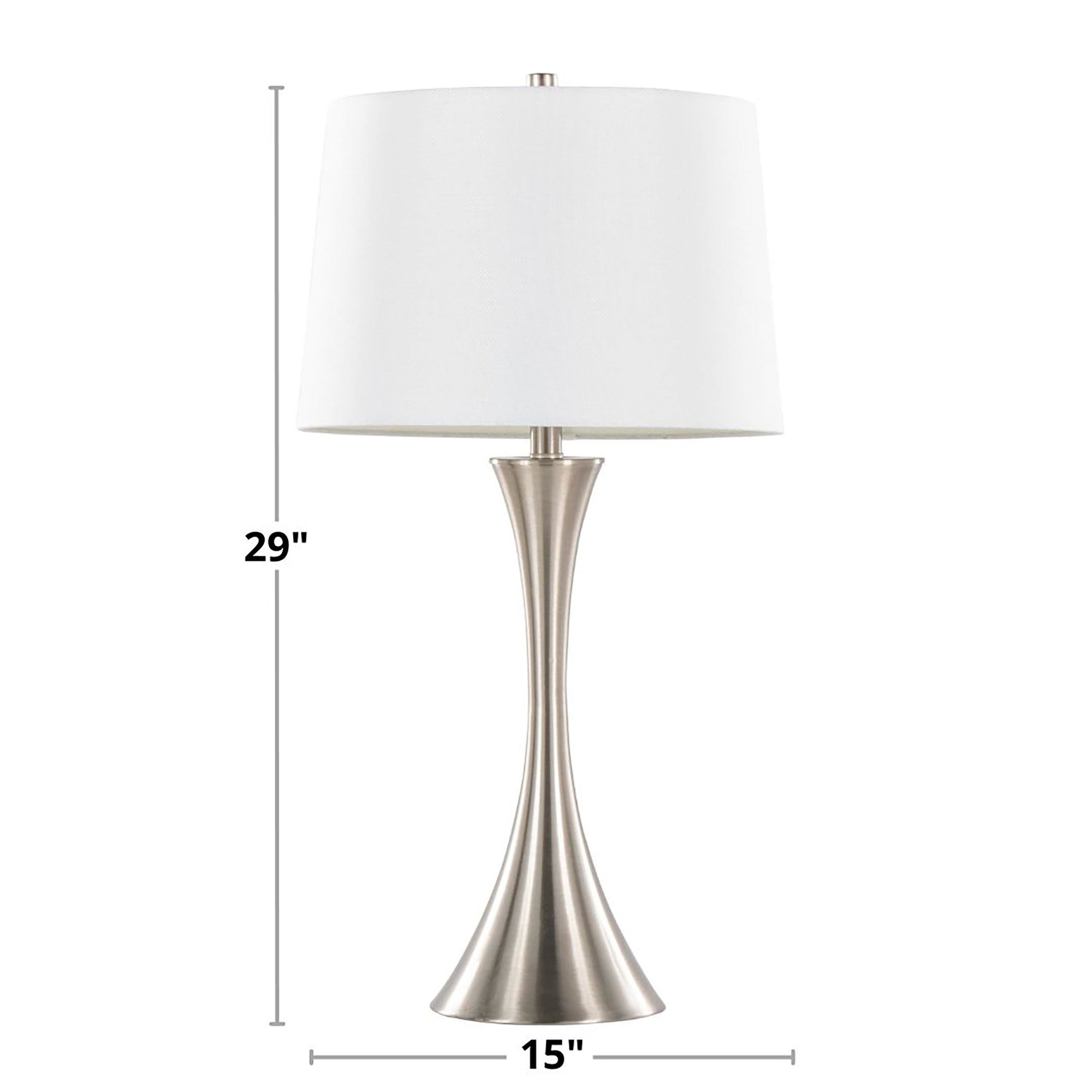 Lenuxe 29 Contemporary Brushed Nickel Table Lamp Set (Set of 2) 8 Lenuxe 29 Contemporary Brushed Nickel Table Lamp Set (Set of 2) - Image 8