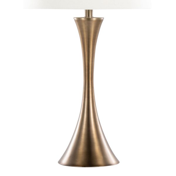 Lenuxe 29 Contemporary Golden Bronze Table Lamps Set of 2 5